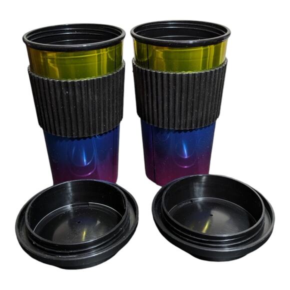 2 pack - Mainstays 18 Oz. Multicolor Travel Tumbler W/Protective Sleeve & Lid - Picture 3 of 5